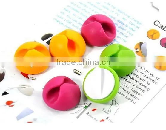 Fashion earphone cable organizer/earphone cord organizer/silicone cable wire organizer bobbin winder