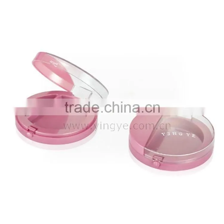 Noble transparent purple lid 3 boxes empty compact powder container