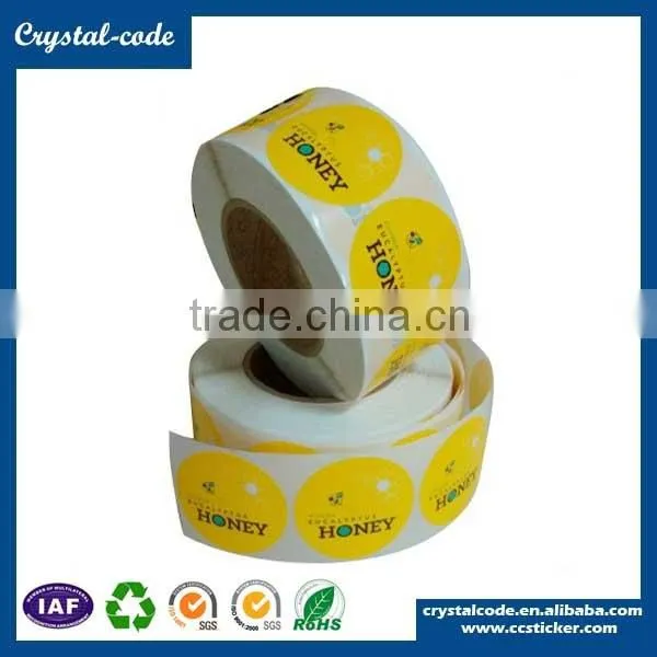 Double layer safety self adhesive food label