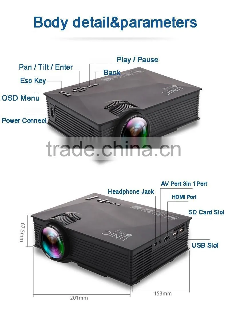 Portable mini multimedia wifi projector Mini Full HD Projector, Multimedia LED Projector with wifi