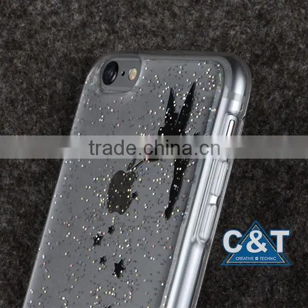 C&T Newest Pattern stick to window/mirror function/glass Invisible epoxy clear phone case for iphone 6 plus