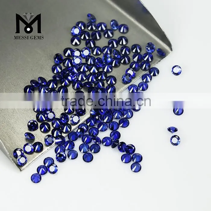 Loose Top Quality Synthetic Ruby 34# Sapphire Blue Corundum Gemstone