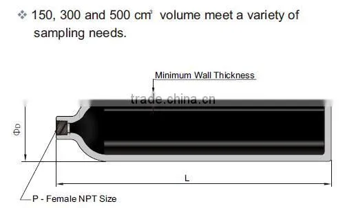 high pressure sample cylinders gas sample cylinder sample cylinder