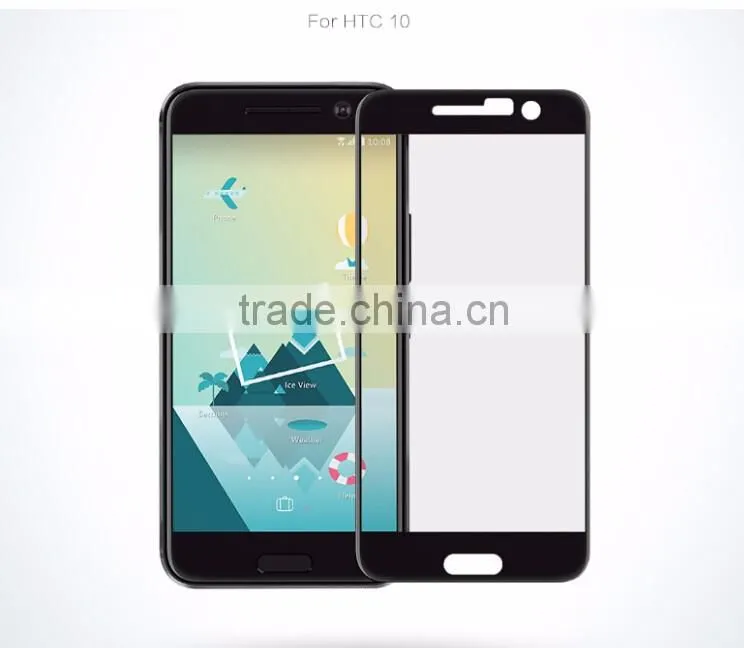 In stock !!! 9H hardness 0.33mm full coverage smart tempered glass film for HTC M10