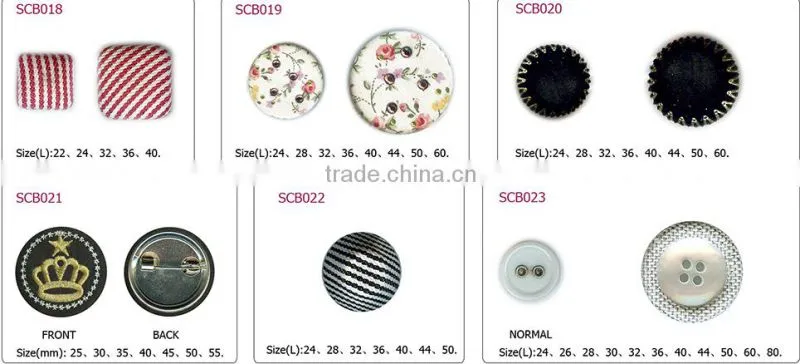 Custom made sewing buttons metal push button made in china