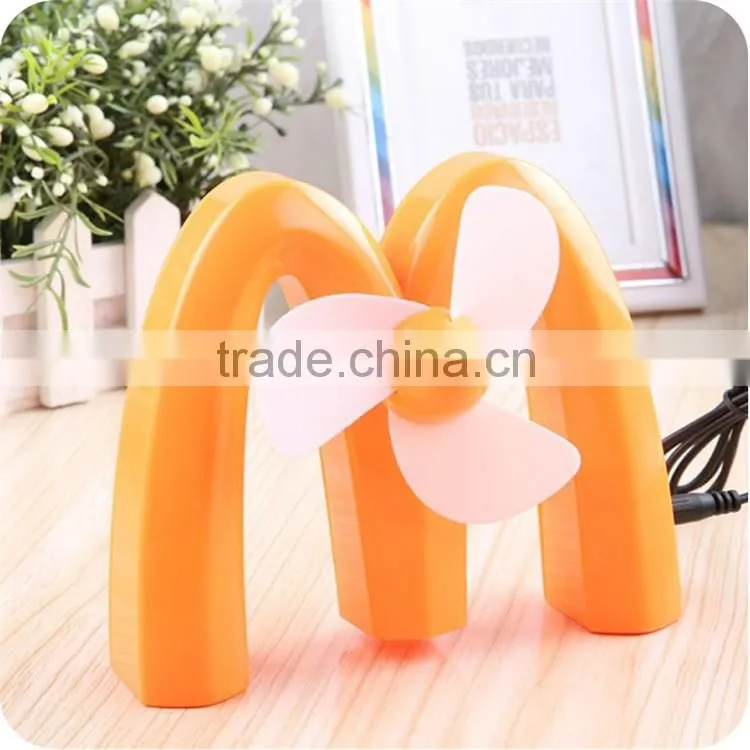 Portable M-Shaped USB Rechargeable Battery Mini Fan For Desktop