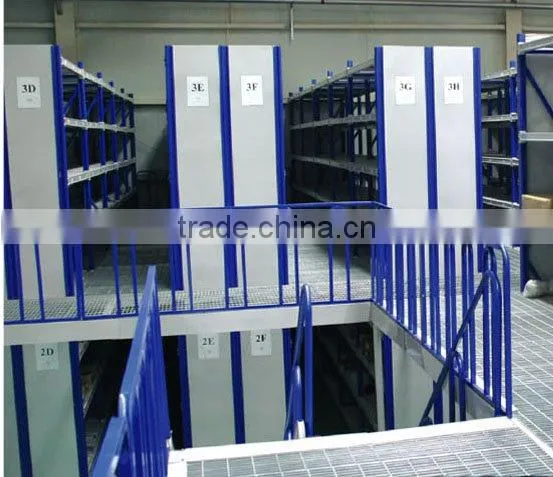 pallet racking supported mezzanine in heavy duty loading capacity