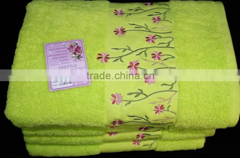 High quality embroidery terry towels bath towels for home hotel