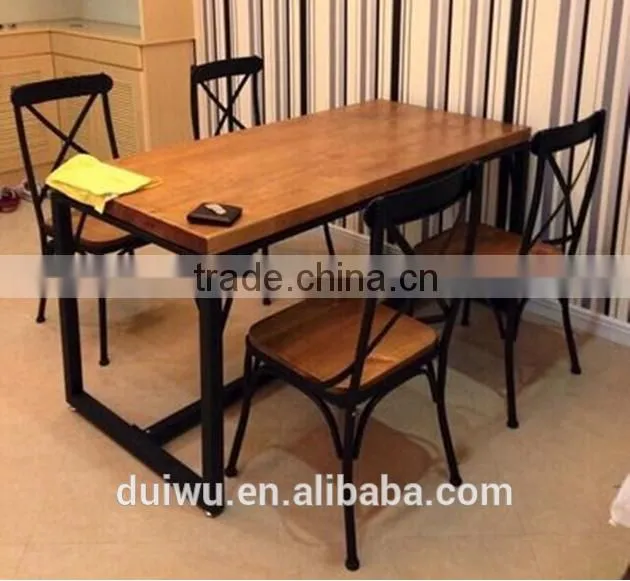 Foshan supplier wooden restaurant fast food table and chairs