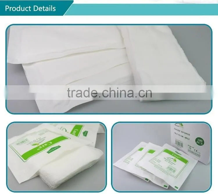 medical sterile gauze swabs 2''x2'' 3''x3'' 4''x4''