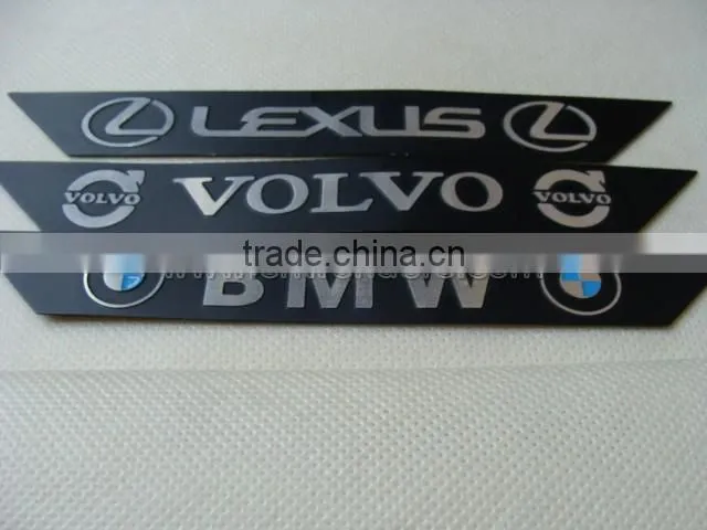 Highlight metal car nameplate
