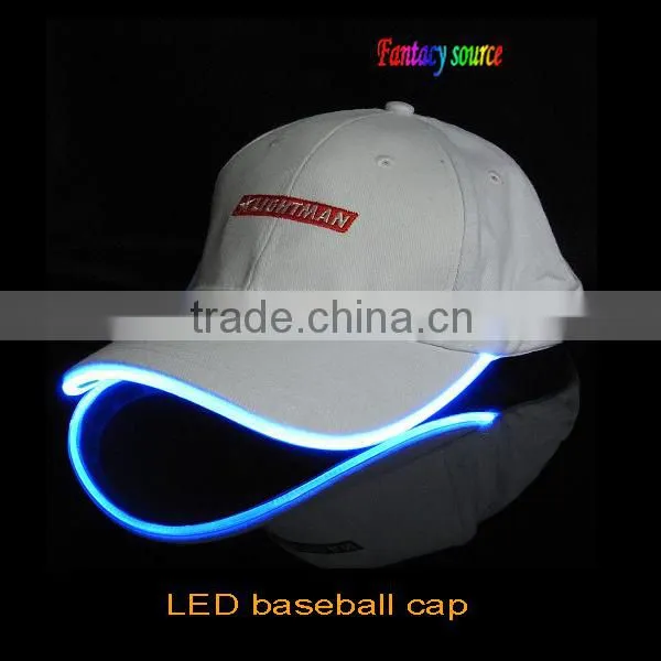 2016 wholesale led baseball cap,light up led cap hat with 100% cotton material