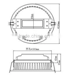 Ceiling SMD led downlight 18w