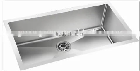 Undermount Single Bowl Stainless Steel Commerical Hand Made Kitchen Sink GR-3318SR