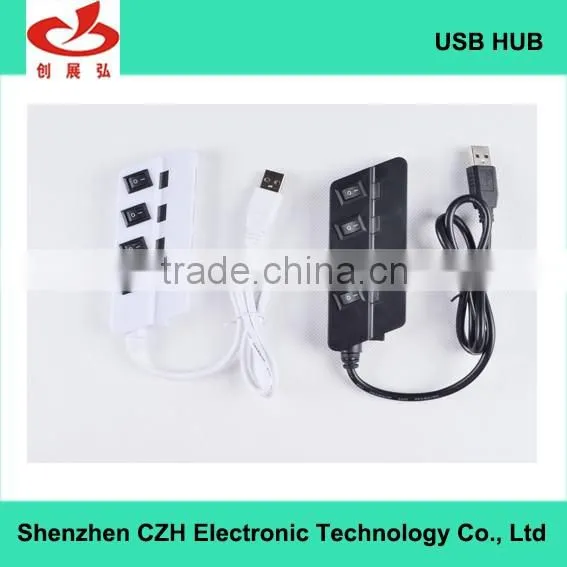 TOP selling products! 4-Port usb 2.0 hub with Individual on/off Power Switches and LED indicators
