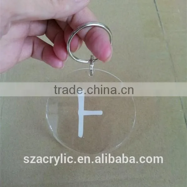 Acrylic Key ring with Laser Letter,Acrylic key chain with laser letter