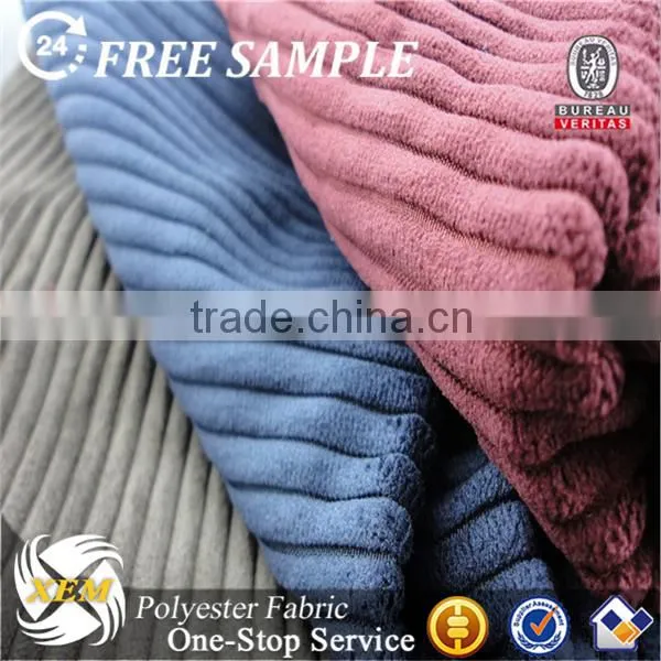 Knitted Velvet Polyester Corduroy Fabric