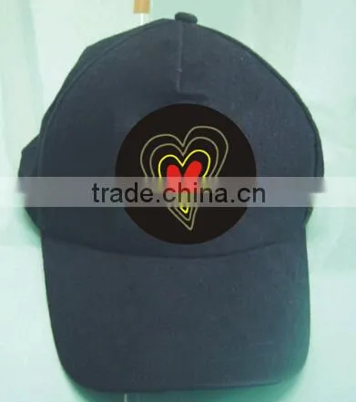 100% cotton baseball cap with EL panel
