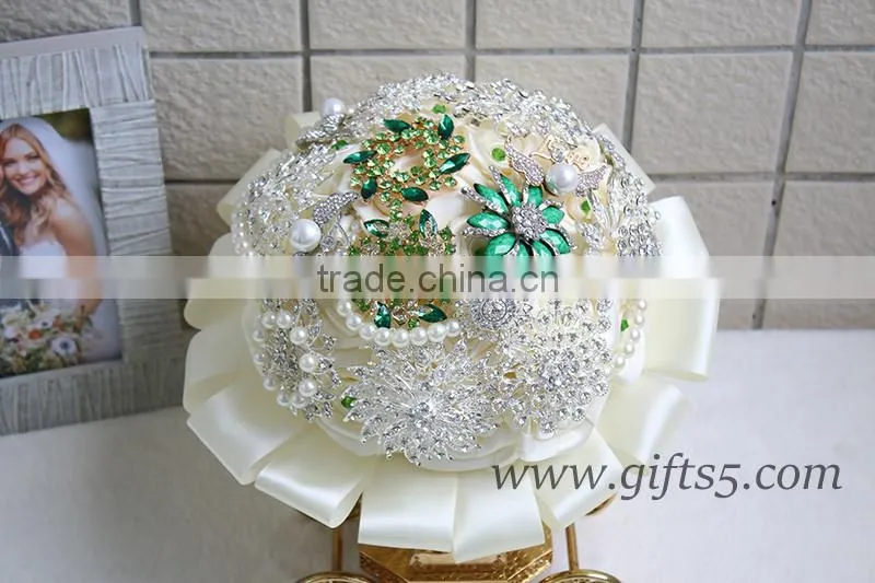 Elegant crystal wedding Bridal bouquet