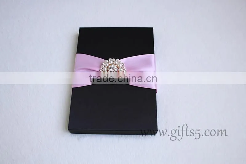 Black wedding invitation boxes wholesale