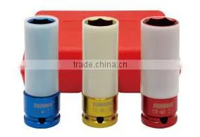 SIS-4425 CR-MO Steel 1/2" Deep Thin wall Impact Socket Set
