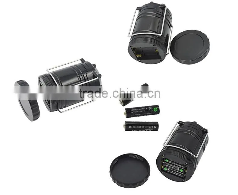 New Solar Rechargeable 3xCOB POP UP Camping Lantern Collapsible Light Telescopic Hanging Lantern