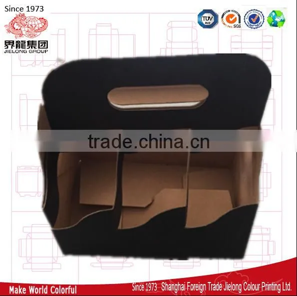 40 years' experiences to produce custom printed 6 bottle wine cardboard bottle carrier