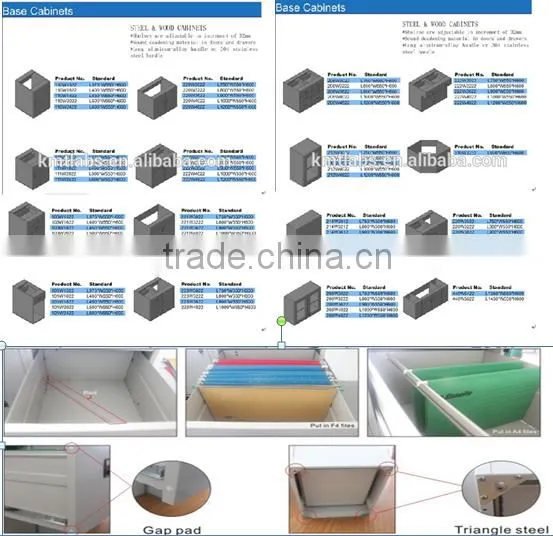 high quality all steel cheap lab side tables with drawers in industrial plant