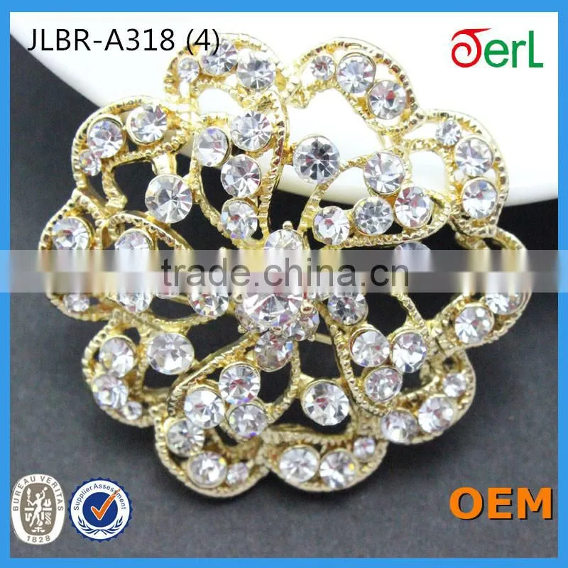 handmade wedding invitations rhinestone artificial flower brooch for women dresses