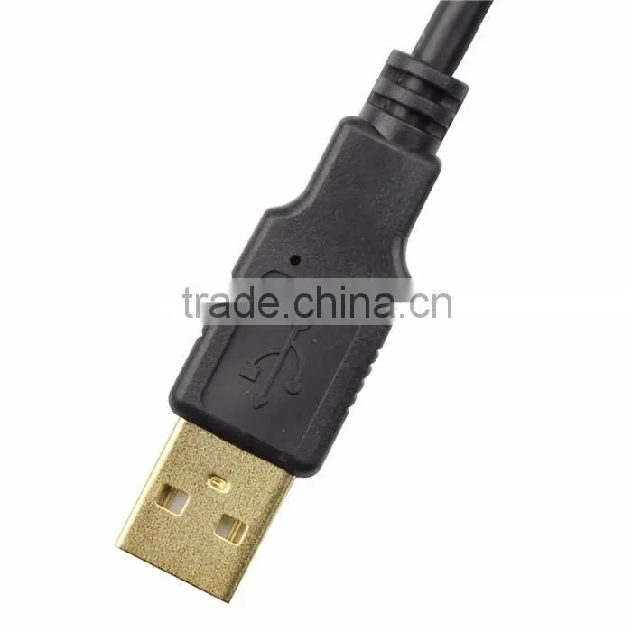 Gold plate black AM/FM USB cable for computer/laptop extension