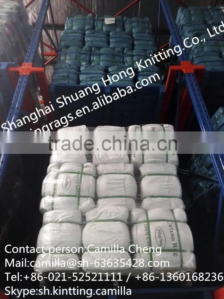 100% fiber White Y-shirt rag with new materials