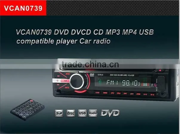 VCAN0739 DVD DVCD CD MP3 MP4 USB car radio compatible player