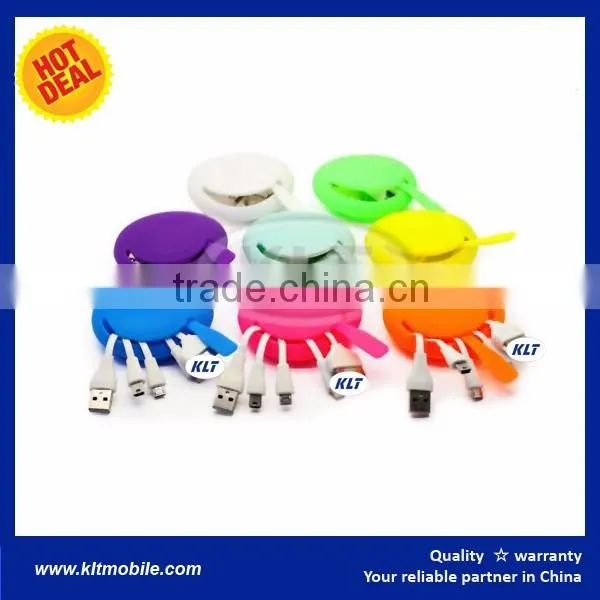 Smile 4 in 1 charging cable Mulit colors option