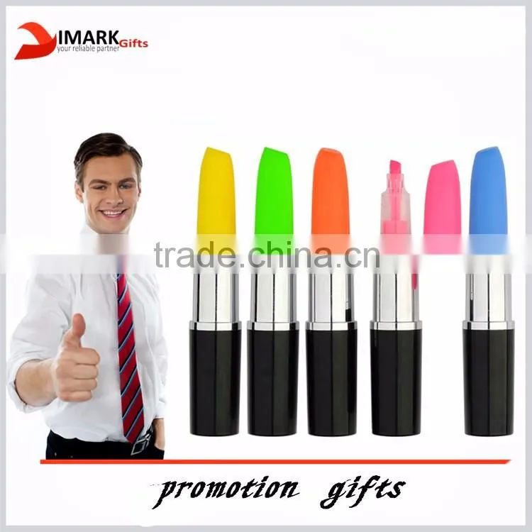 lipstick style highlighter pen cute gift pens