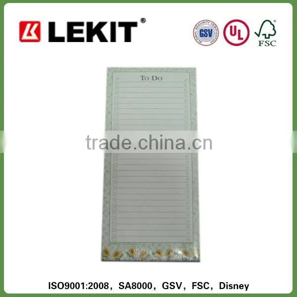 Custom design magnetic notepad