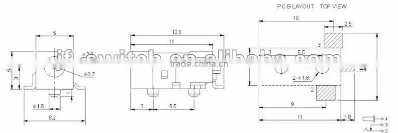 DC-049C-SMD power jack(dc jacks)