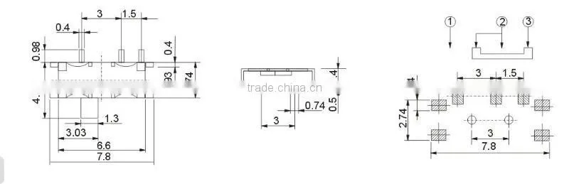 3 pin mini slide switch sk-1290p
