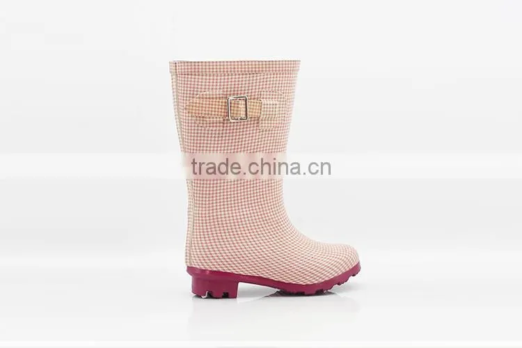High quality Environmental high heels women rubber rain boots