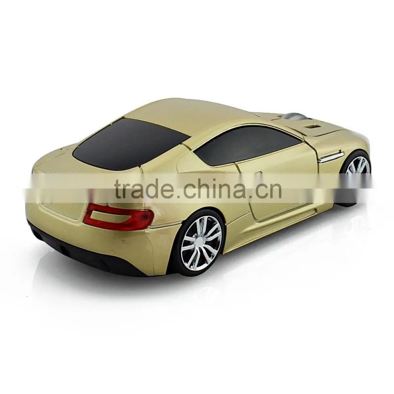 Gray 2.4GHz Wireless Aston Matin Car Shaped Game Optical Mouse
