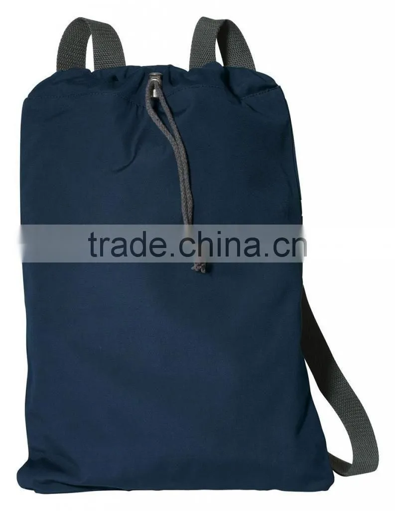 Canvas Soft Cotton Drawcord Toggle Cinch Pack Promotional Drawstring backpack