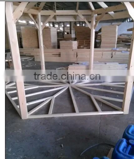 2015 New Design Wooden Gazebo with Back Bars ST-HZ01 for Sale