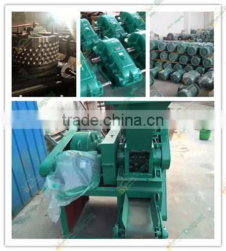 Double roller charcoal powder briquette making machine