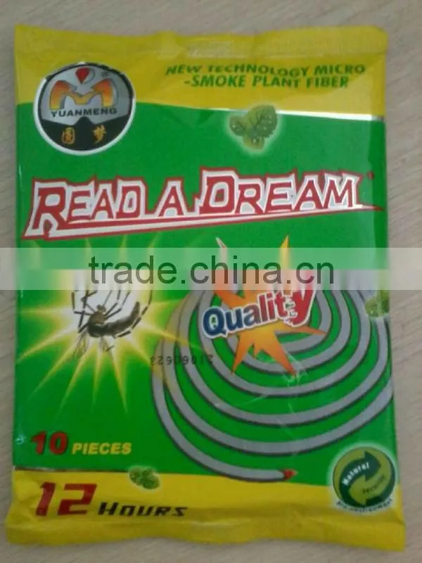 HIGH QUALITY MICRO-SMOKE PLANT FIBER MOSQUITO COILS