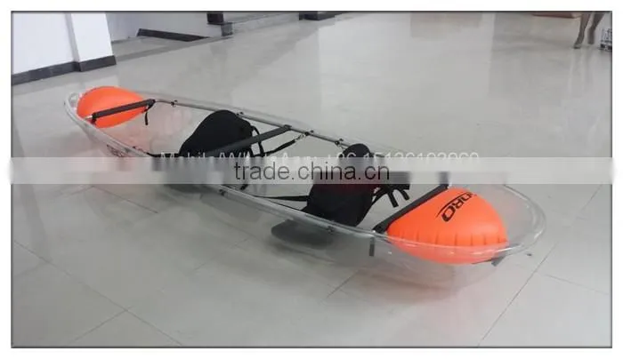 2 person clear bottom pedal fish kayak made in china