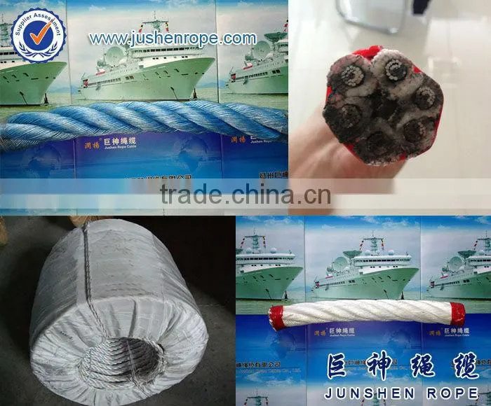 Dock line ropes with stainless steel thimble