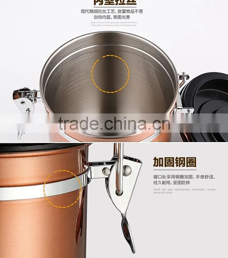 16-Ounce Coffee Vault, Stainless Steel 18/8 canister