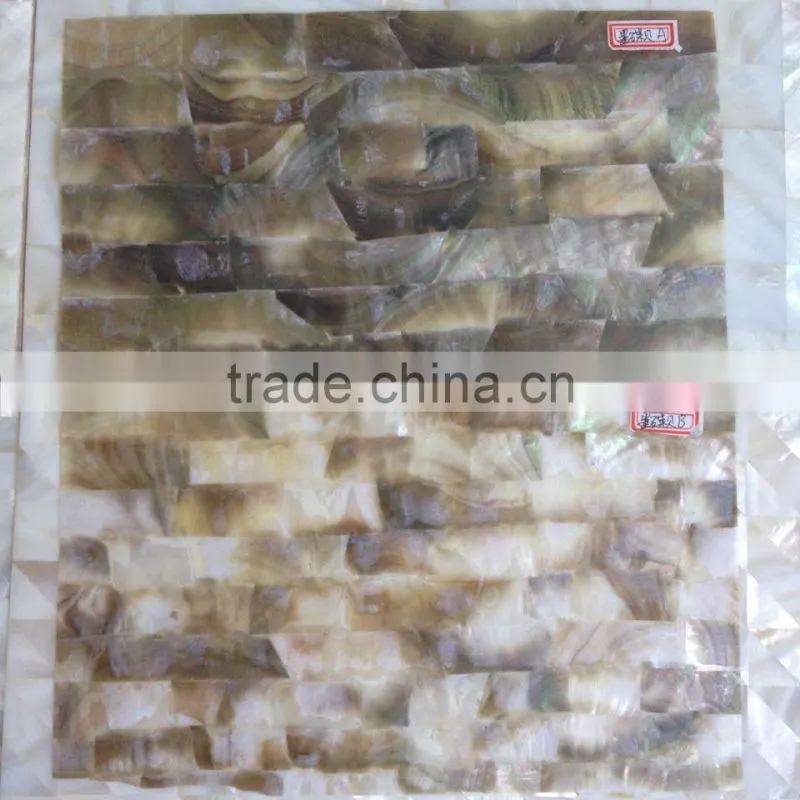 Office decoration laminated blacklip mother of pearl sea shell paper