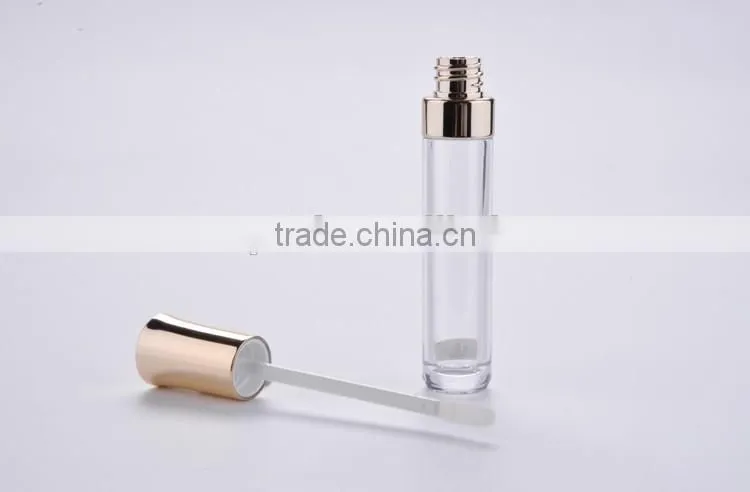 gold cap and collar lipgloss tube containers