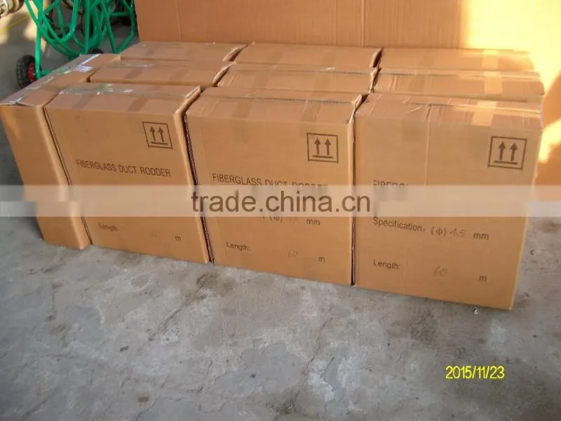 Fiberglass duct rodder/tapered fiberglass rod/cable duct rods