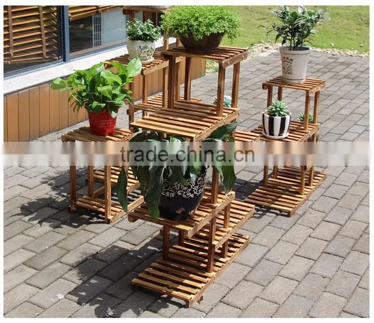 2016 wooden flower pot stand pictures
